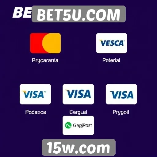 Variedade de métodos de pagamento no BET5U.COM